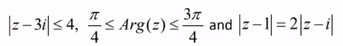 subsets of the complex plane