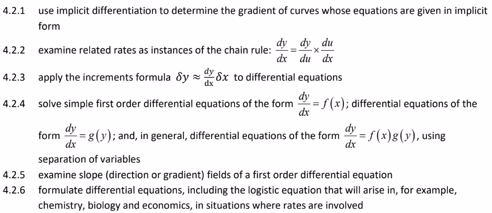 Applications of differentiation