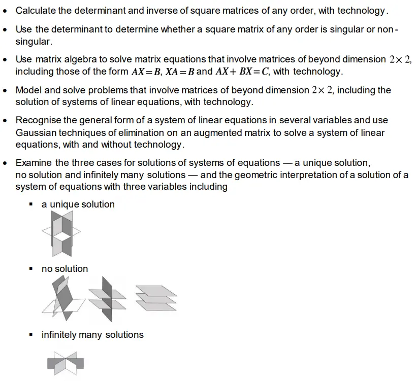 Matrix algebra and systems of equations