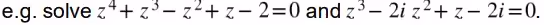 Factorisation of polynomials