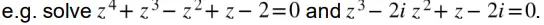 Factorisation of polynomials