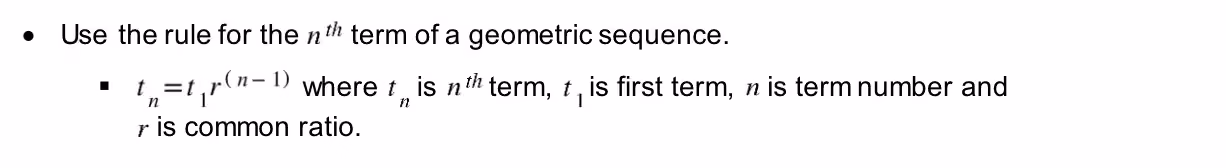 The geometric sequence