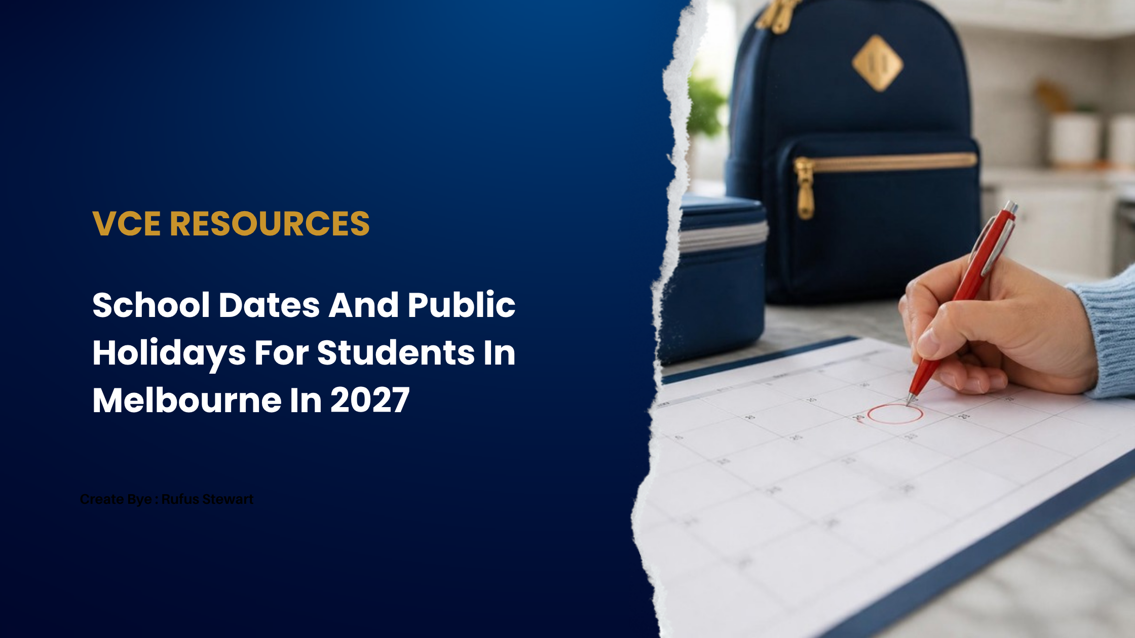 School Dates And Public Holidays For Students In Melbourne In 2027 blog cover