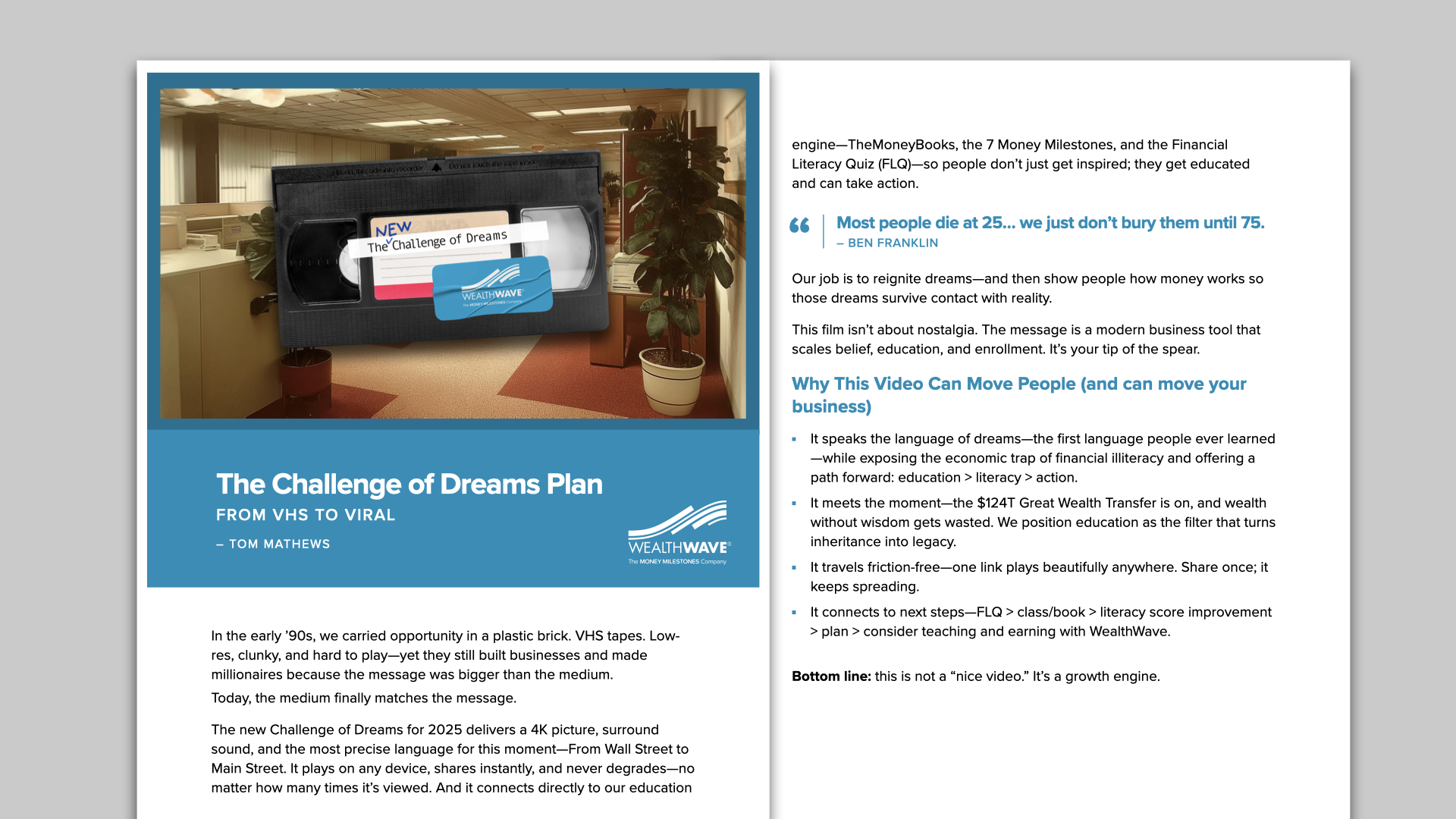 The Challenge of Dreams Video Manual