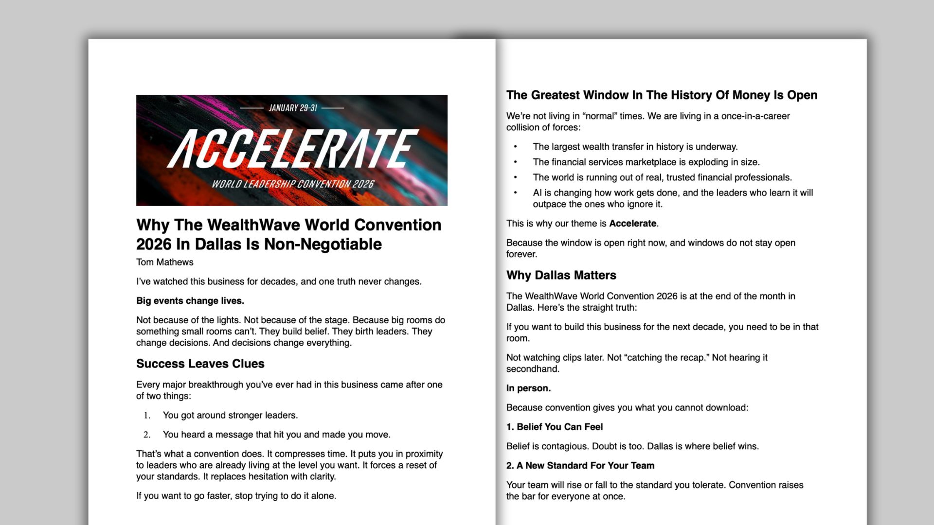 Accelerate Convention Rally