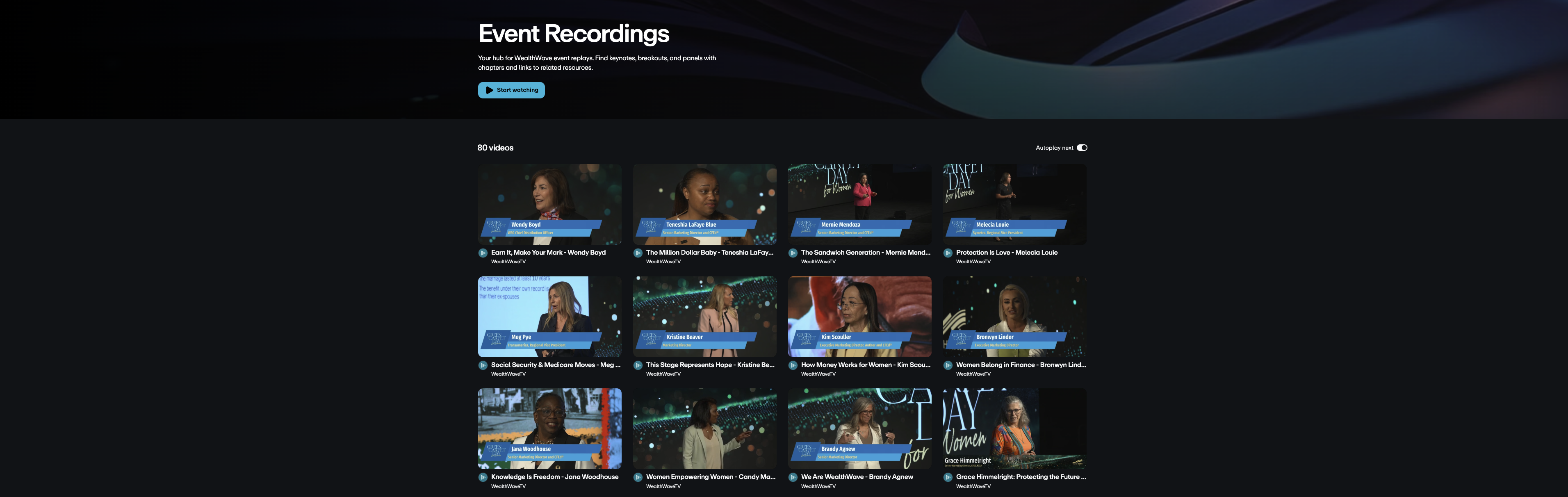Green Carpet Day for Women: Videos Now Available