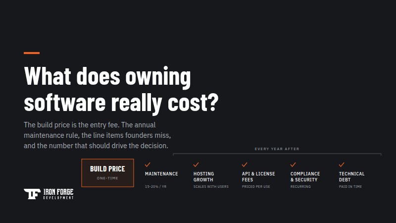 Hidden costs of owning custom software beyond the build price