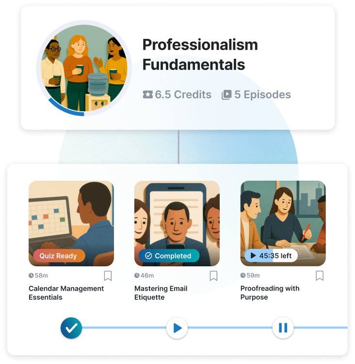 LumiQ Learning Path showing episodes in progress