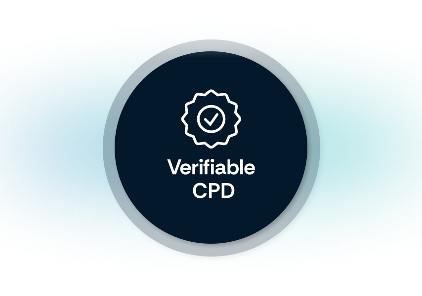 Badge that says "Verifiable CPD".