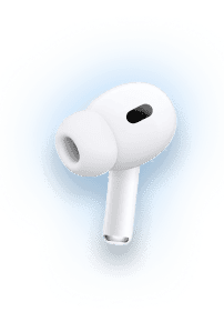 Right earbud for wireless headphones.