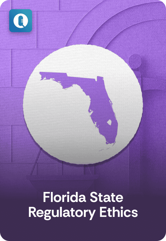 Episode cover image for "Florida State Regulatory Review" featuring an outline of Florida state.