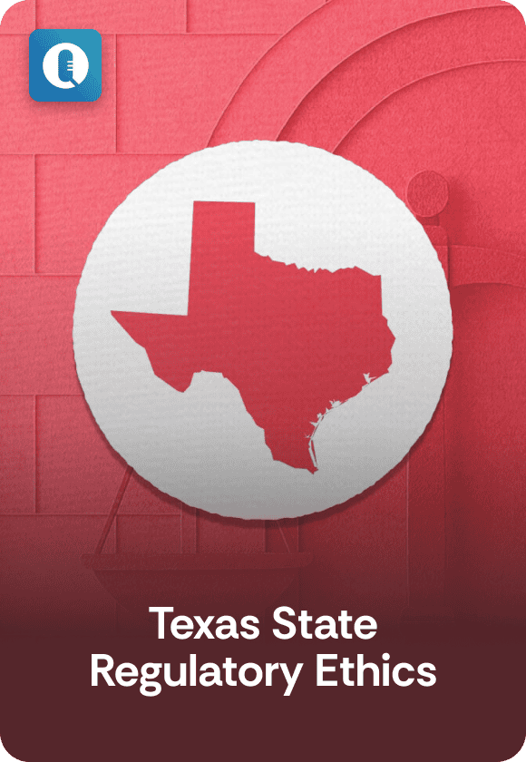 Episode cover image for "Texas State Regulatory Review" featuring an outline of Texas state.