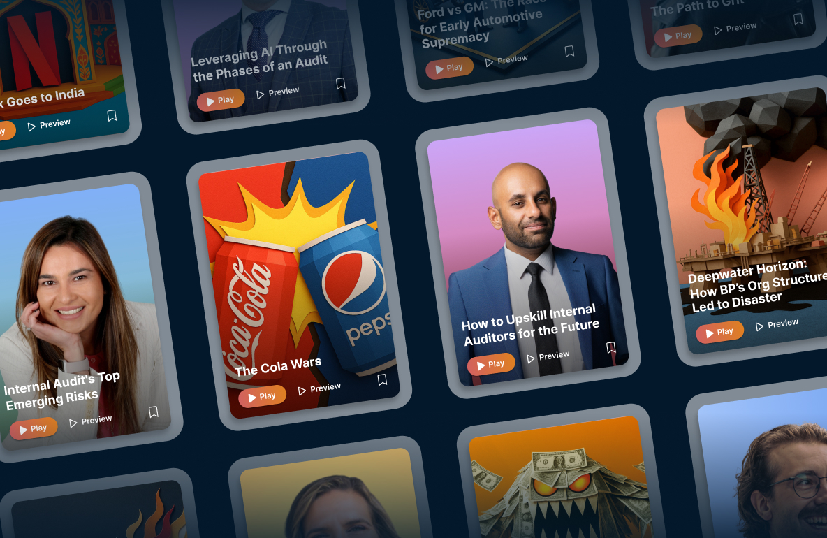 Grid of LumiQ episode cards.