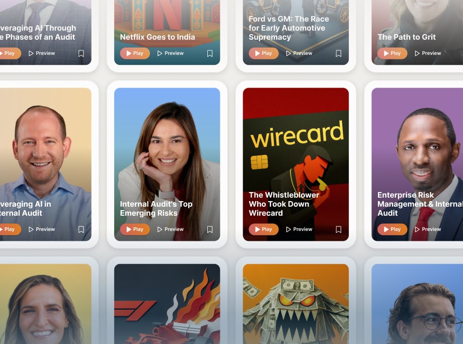 A grid of LumiQ episode cards