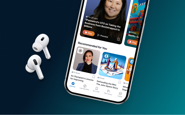 Earbuds and a mobile device showing the LumiQ app