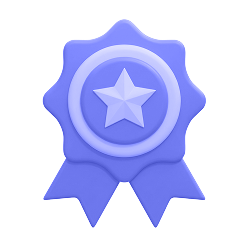 A badge with a star.