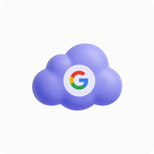 Google logo inside a cloud