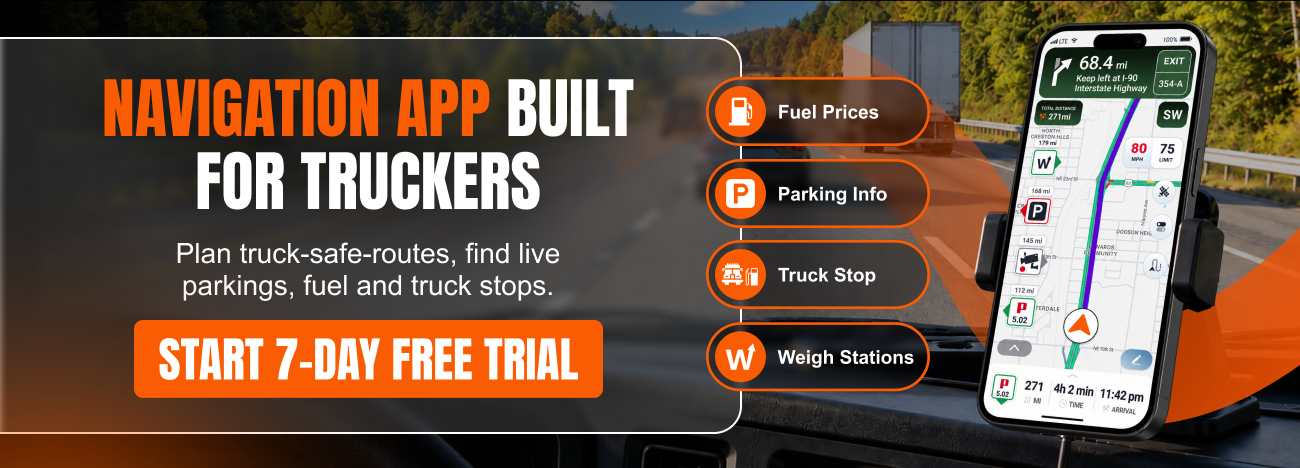 Download the Trucker Guide truck navigation app
