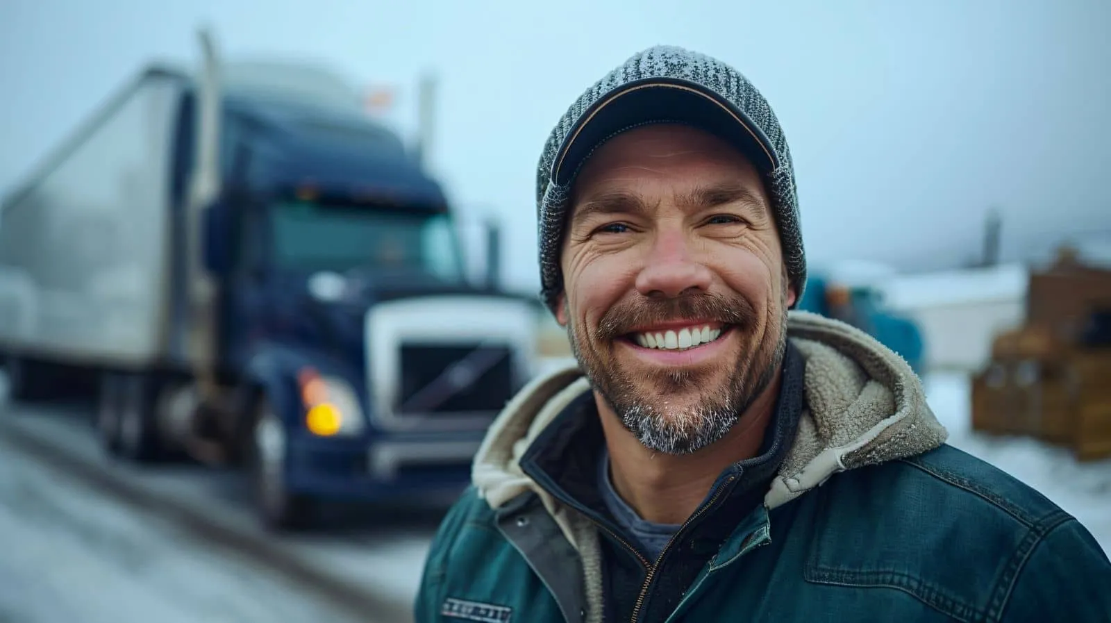 Truck driver on the road, representing team driving, career opportunities, challenges, and earning potential.