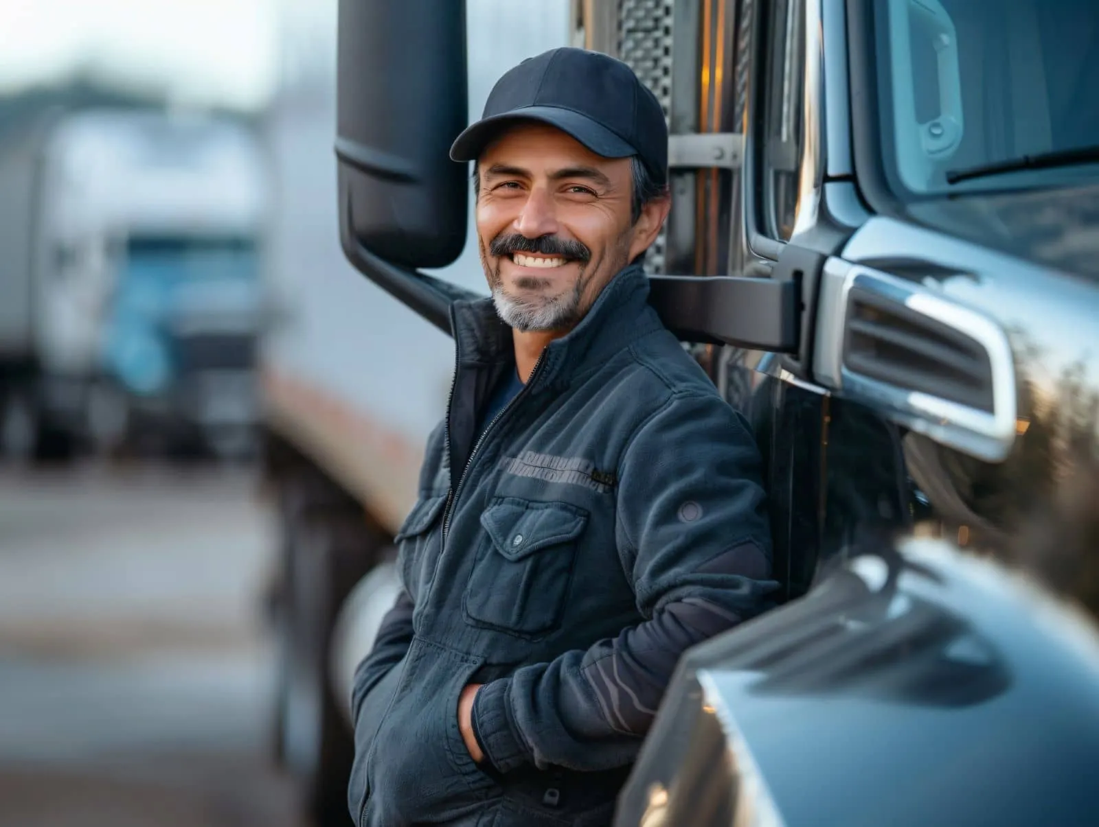 Truck drivers on the road, representing the U.S. trucking workforce, driver shortages, and career opportunities in 2026.