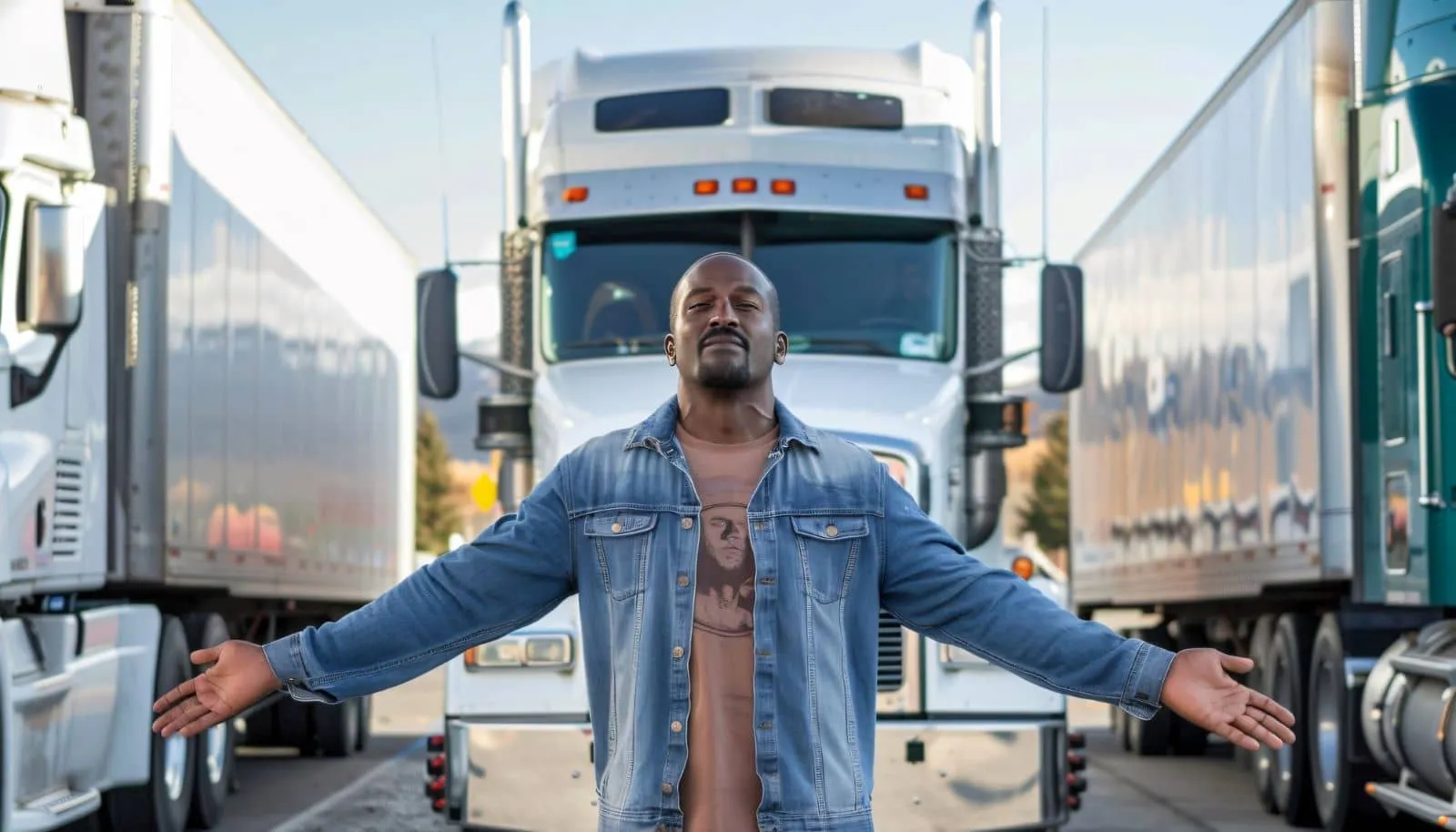 Truck driver on the highway, representing local and long-haul trucking careers, daily routines, salaries, and lifestyle differences.