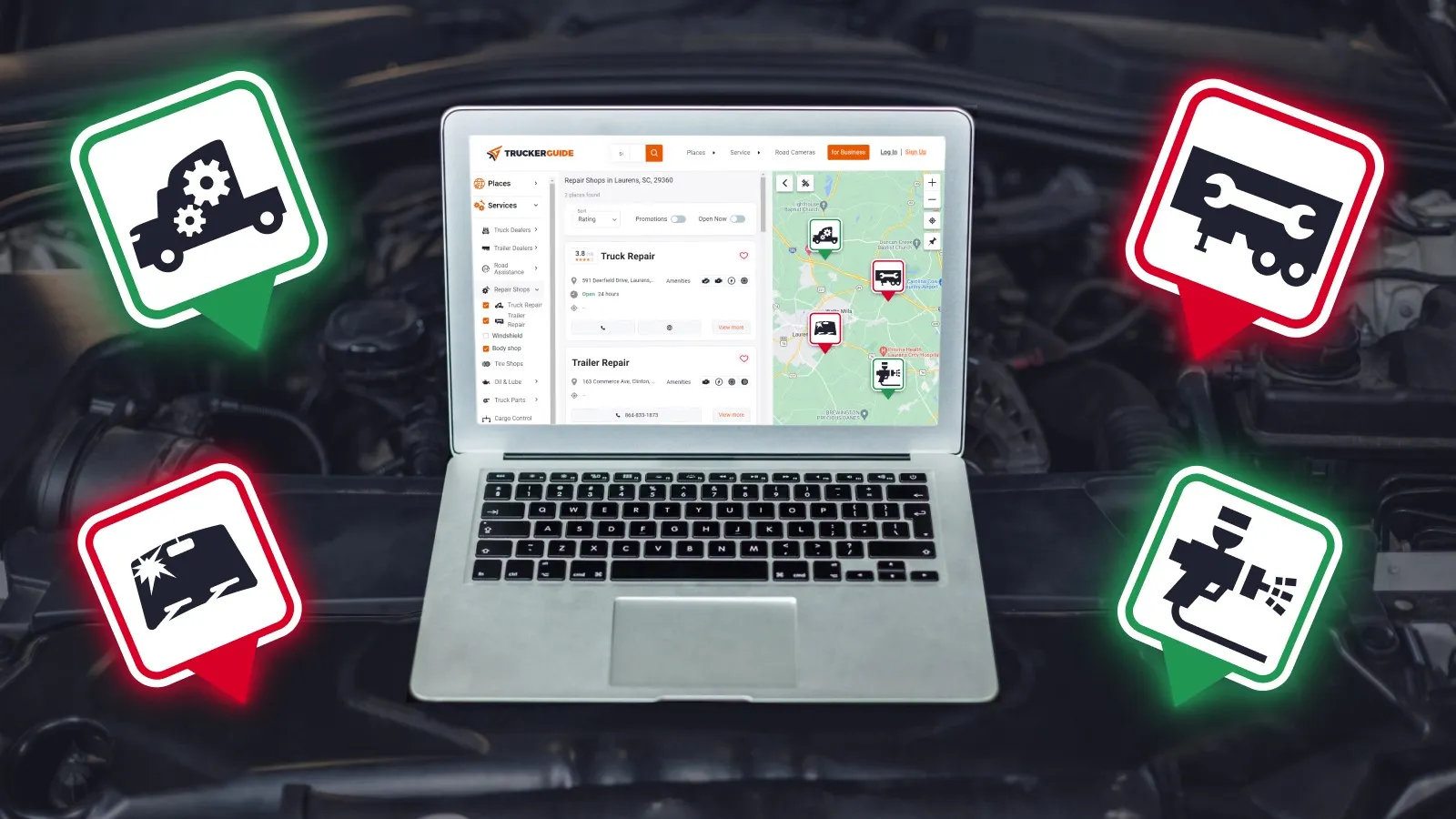 Trucker Guide helping drivers find reliable truck and trailer repair services for maintenance, repairs, and roadside needs.