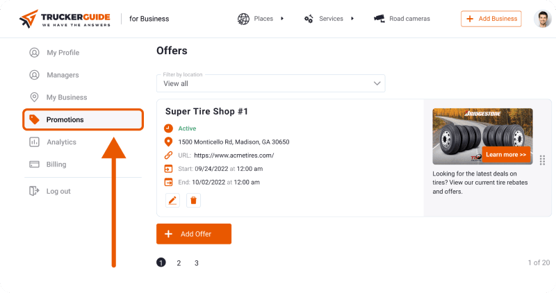 Trucker Guide promotions helping businesses increase visibility, promote seasonal discounts, and advertise specific services to attract more customers.