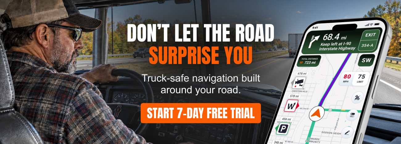 Download the Trucker Guide truck navigation app