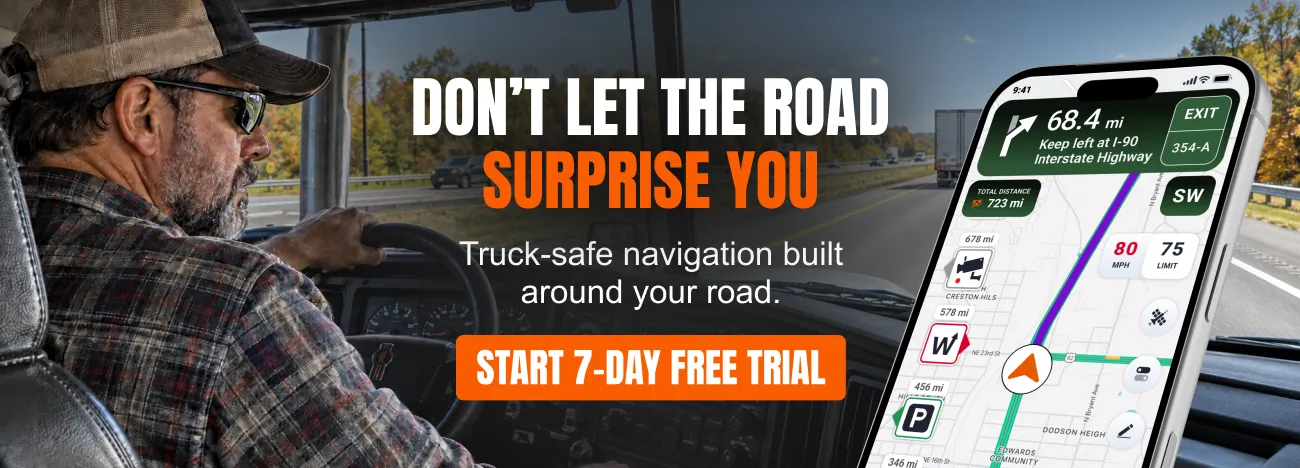 Download the Trucker Guide truck navigation app