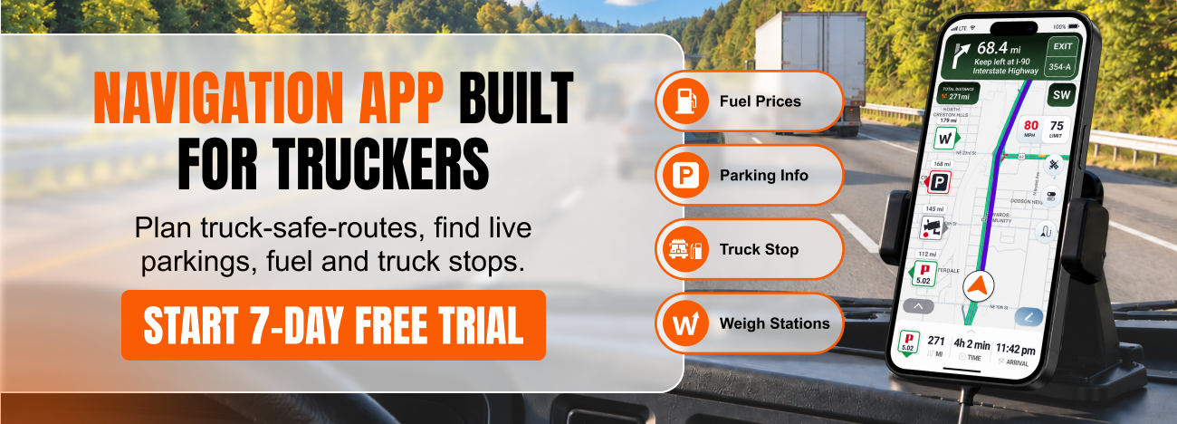 Download the Trucker Guide truck navigation app
