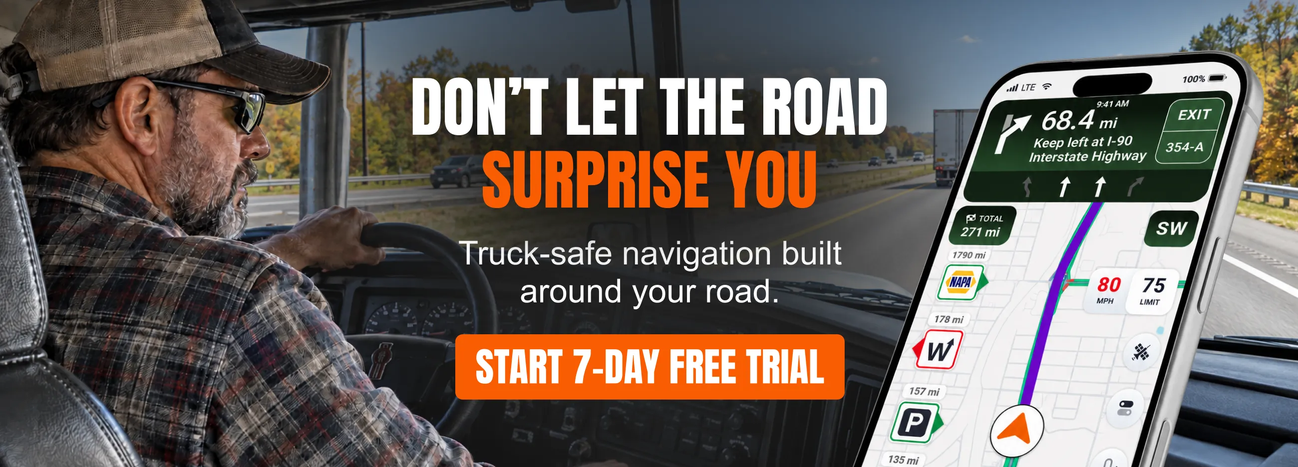 Download the Trucker Guide truck navigation app