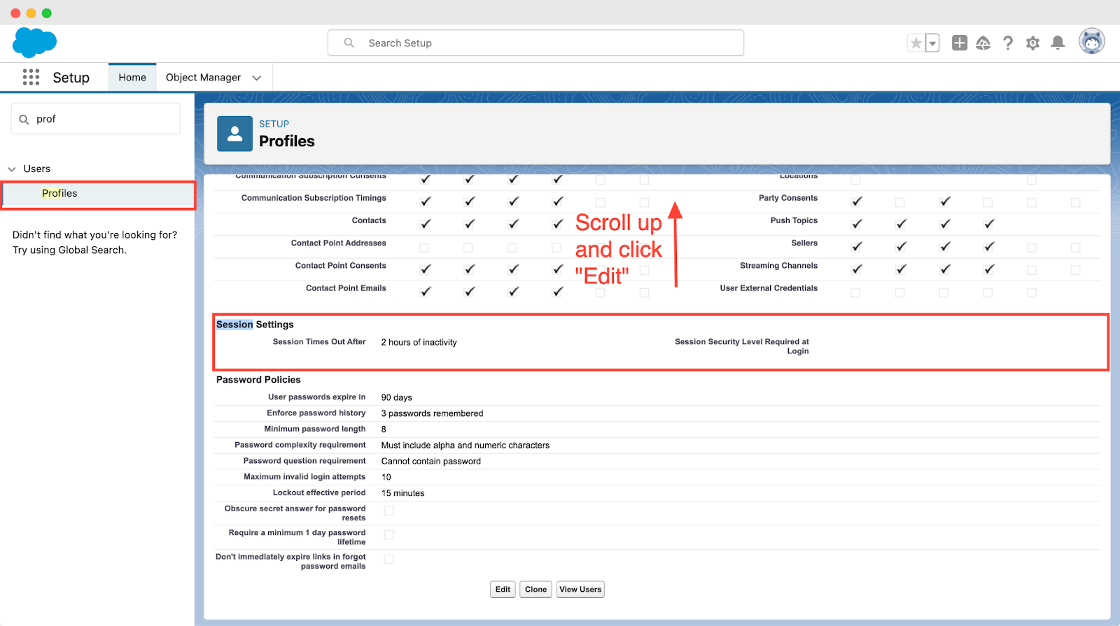 How to set session timeout for users in Salesforce