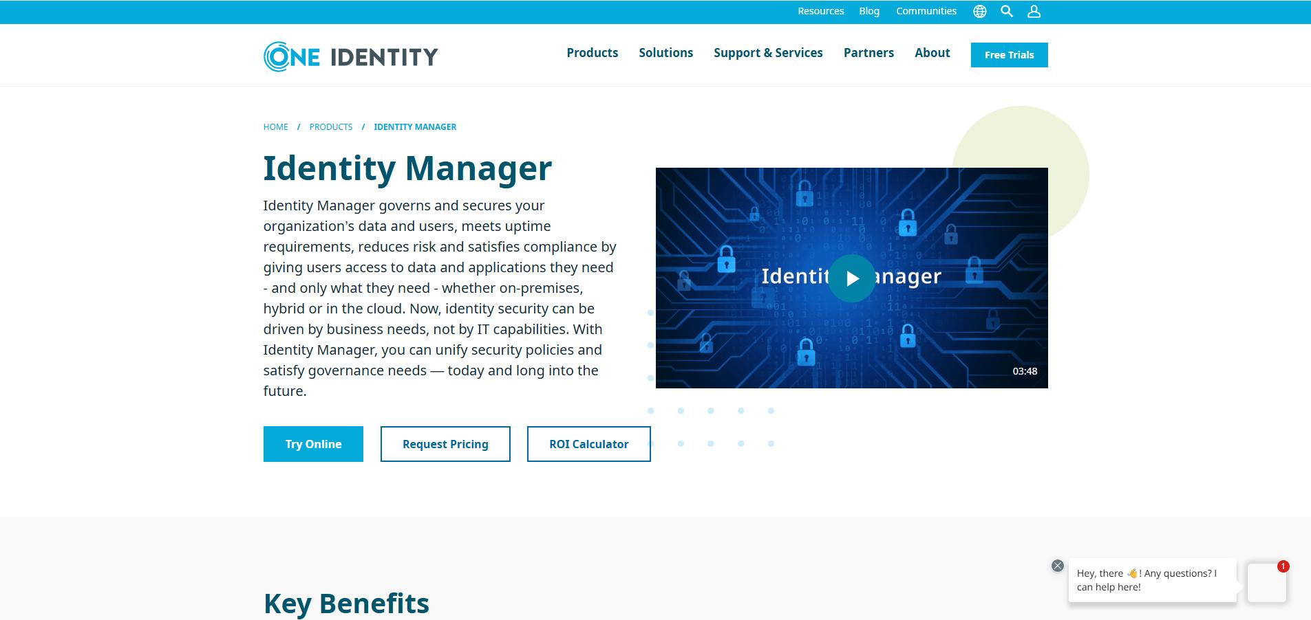 One Identity product page.
