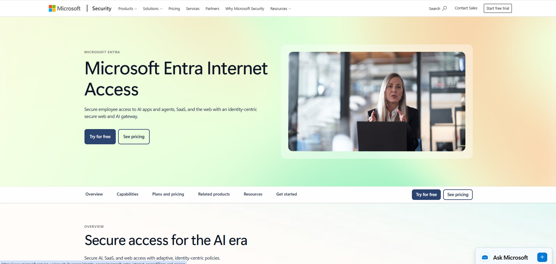 Microsoft Entra Internet Access secures employee access to AI apps, SaaS, and the web with identity-centric security policies.