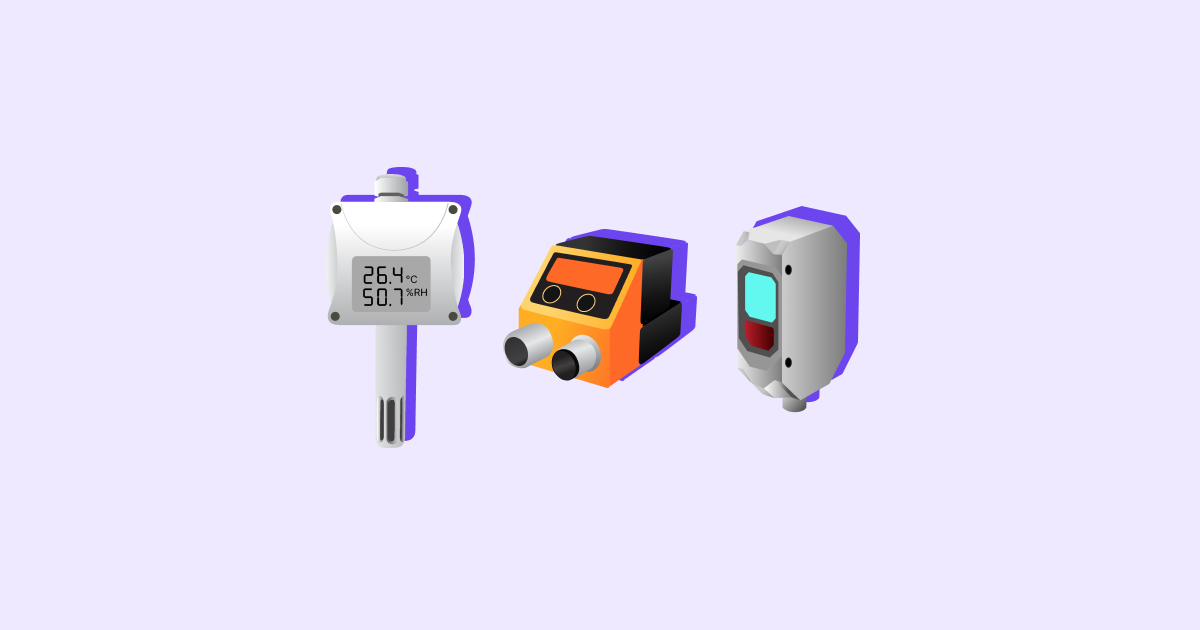 Various types of sensors.