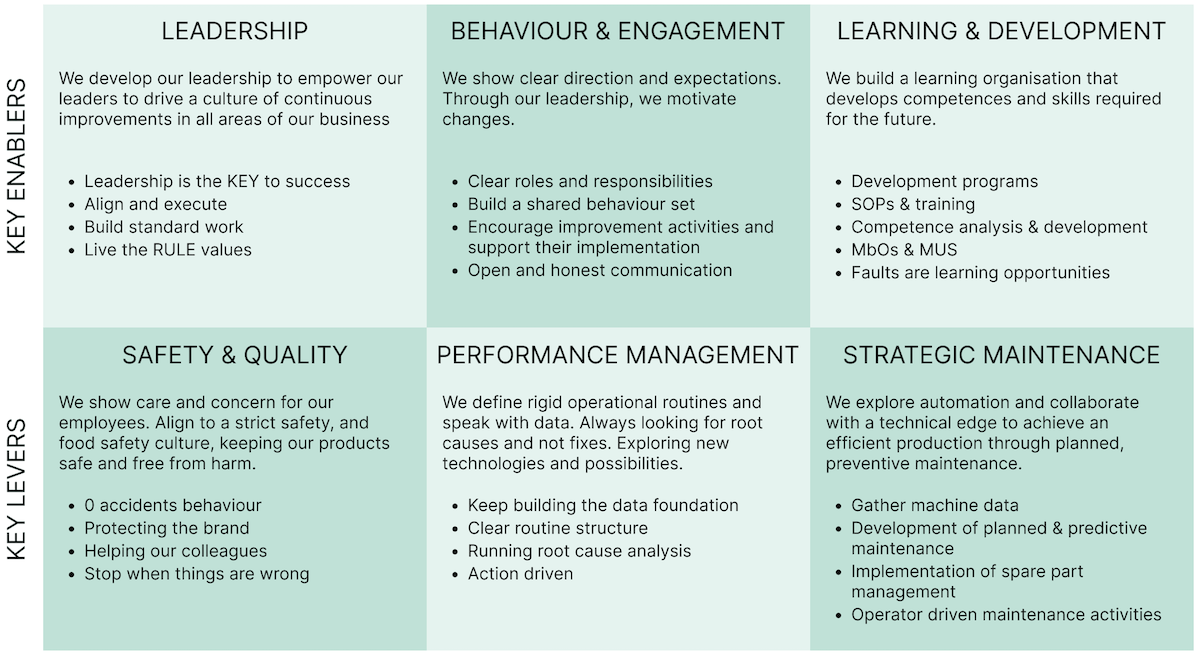 Albani / Royal Unibrew Sustainable change in Manufacturing Framework.