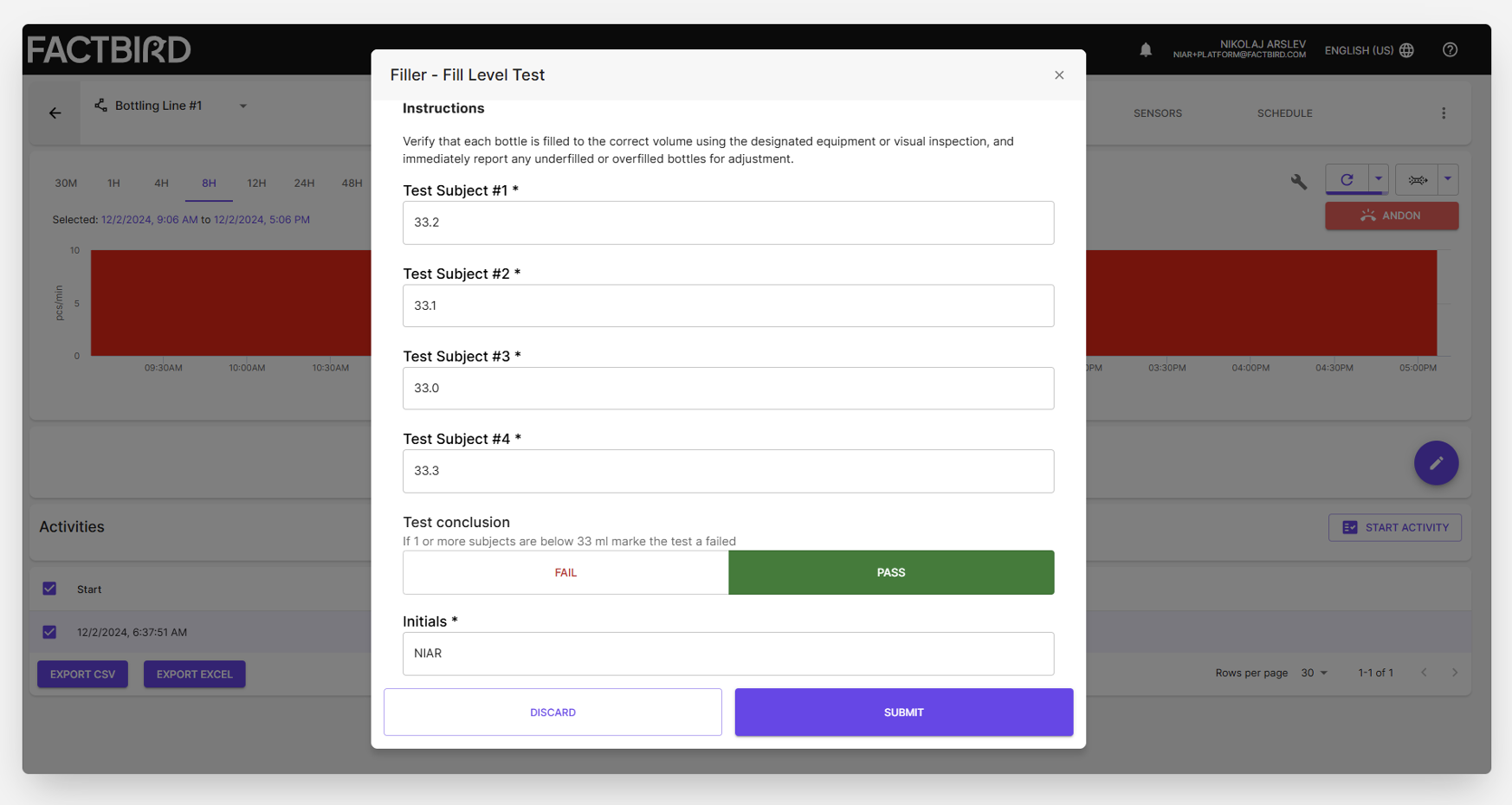 4 Factbird Activities Operator view