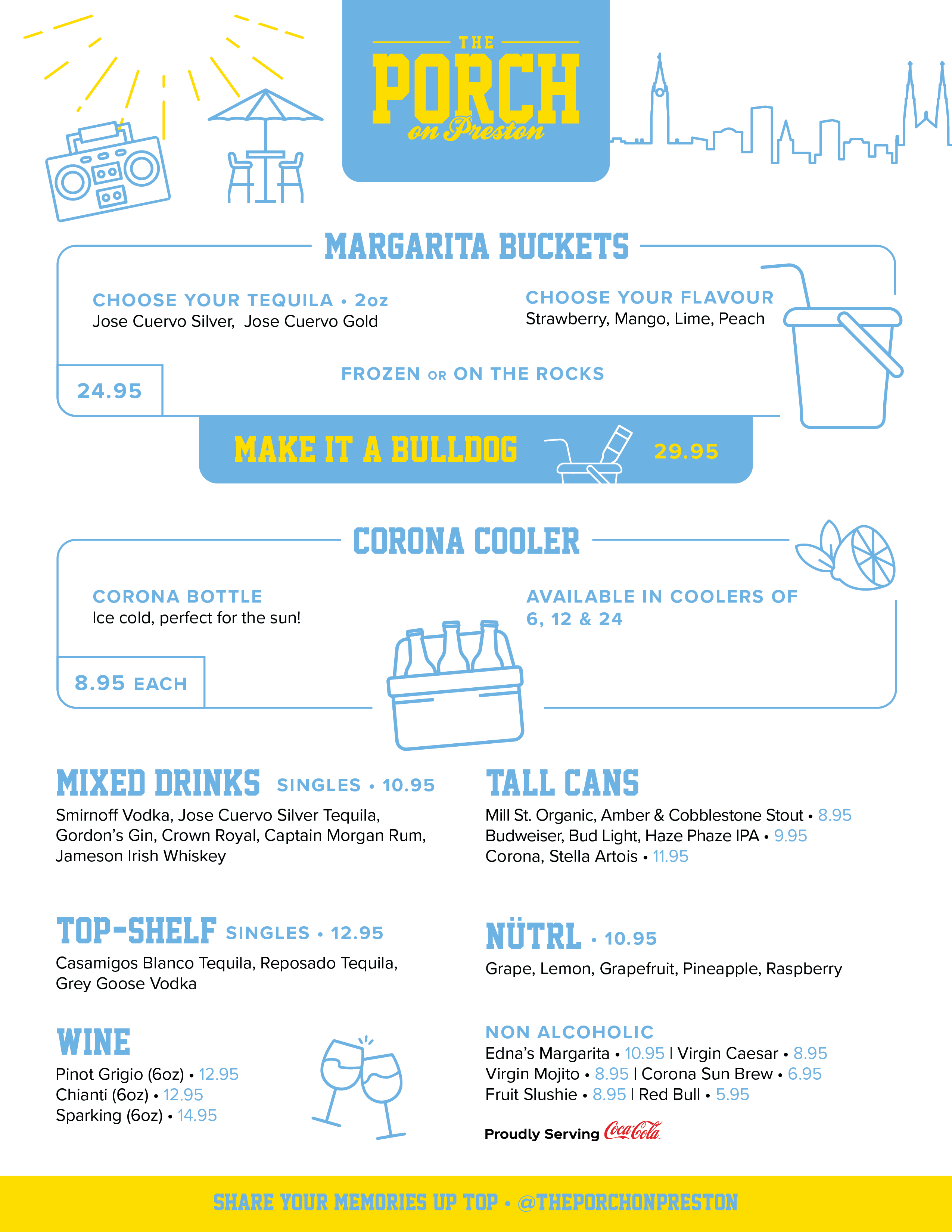 Toronto Rooftop Bar Menu