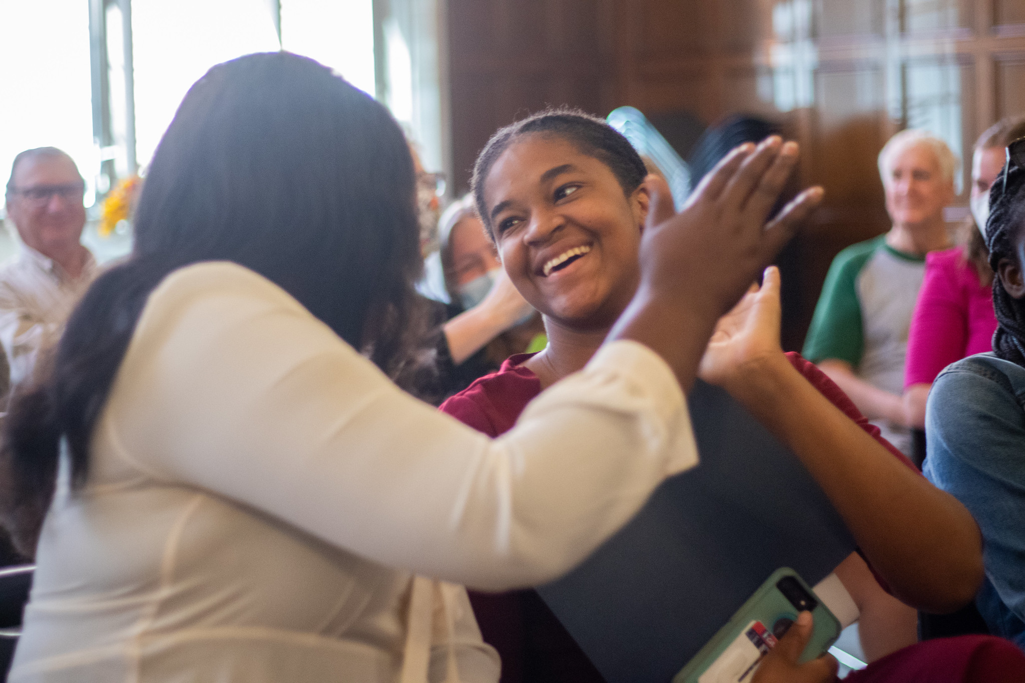 Bailey Scholars giving a high five