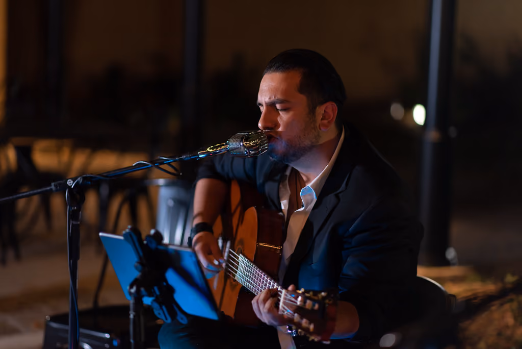 Live outdoor spanish music event in San Antonio, Texas