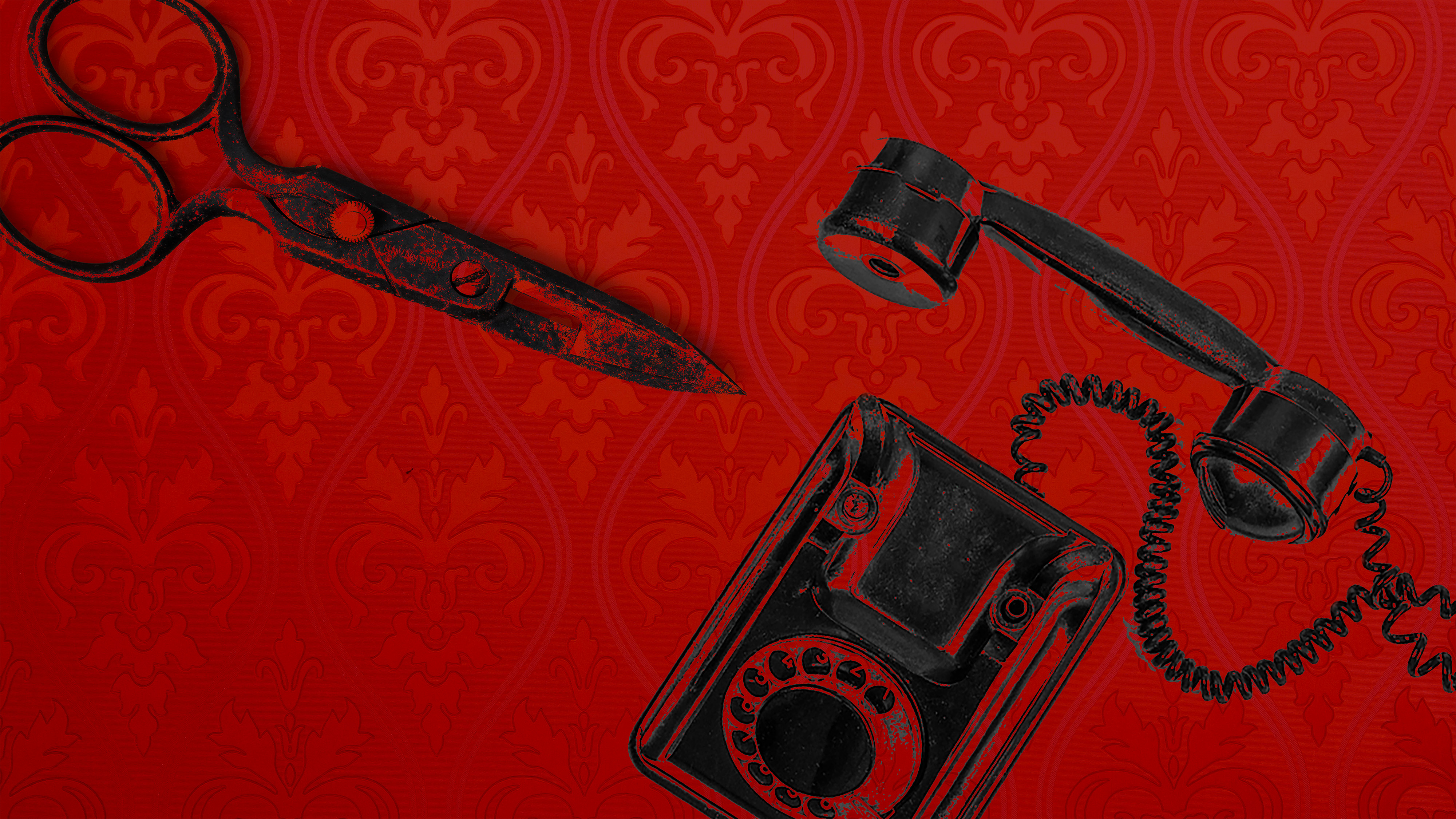 A dramatic shot of Wendesday Addams from behind with purple fog all around