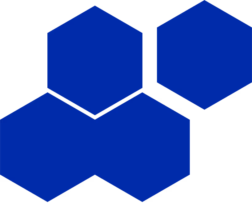 Polygon blue background