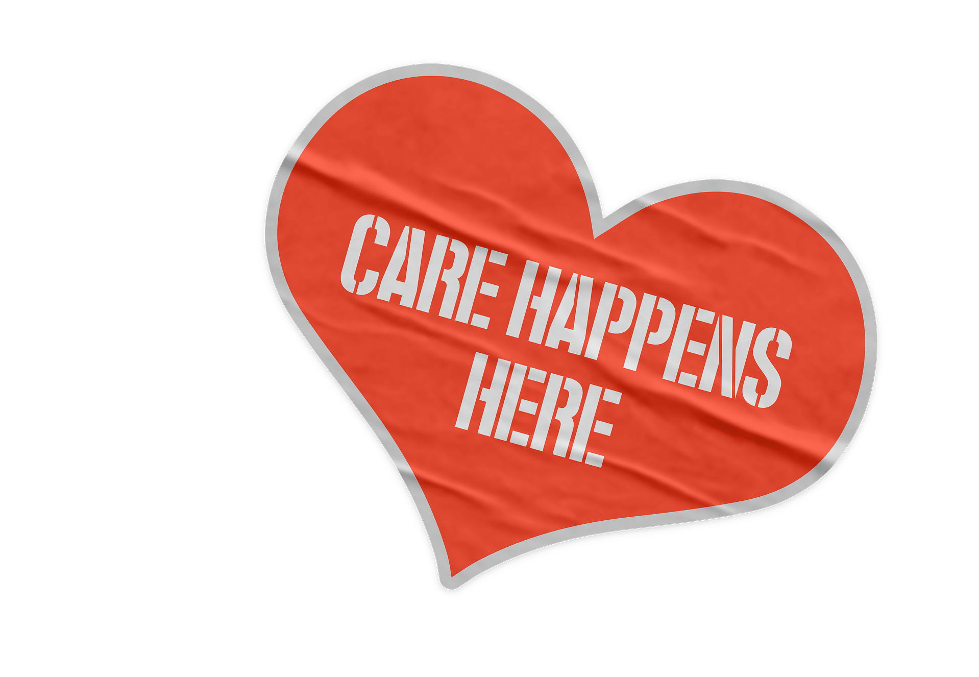 Care Happens Here Heart
