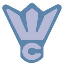 Will Cheung blue badminton logo.
