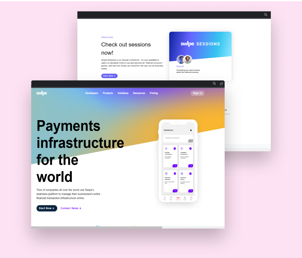 A mockup of a project