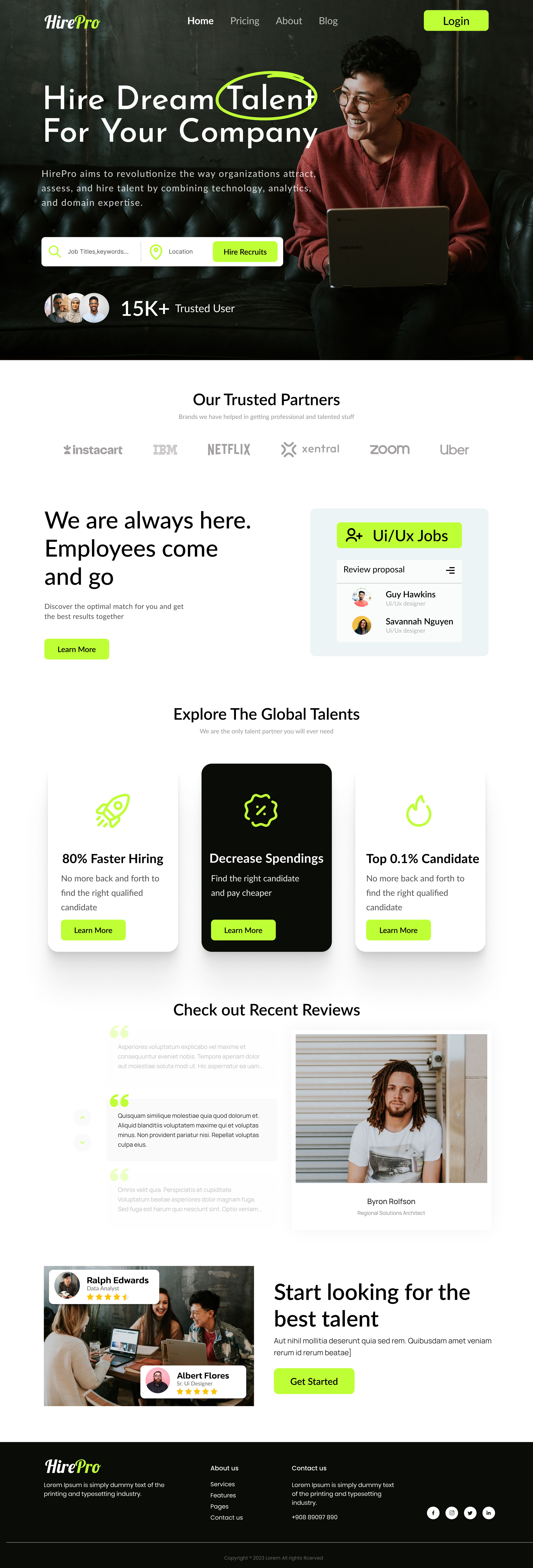A screenshot of web page