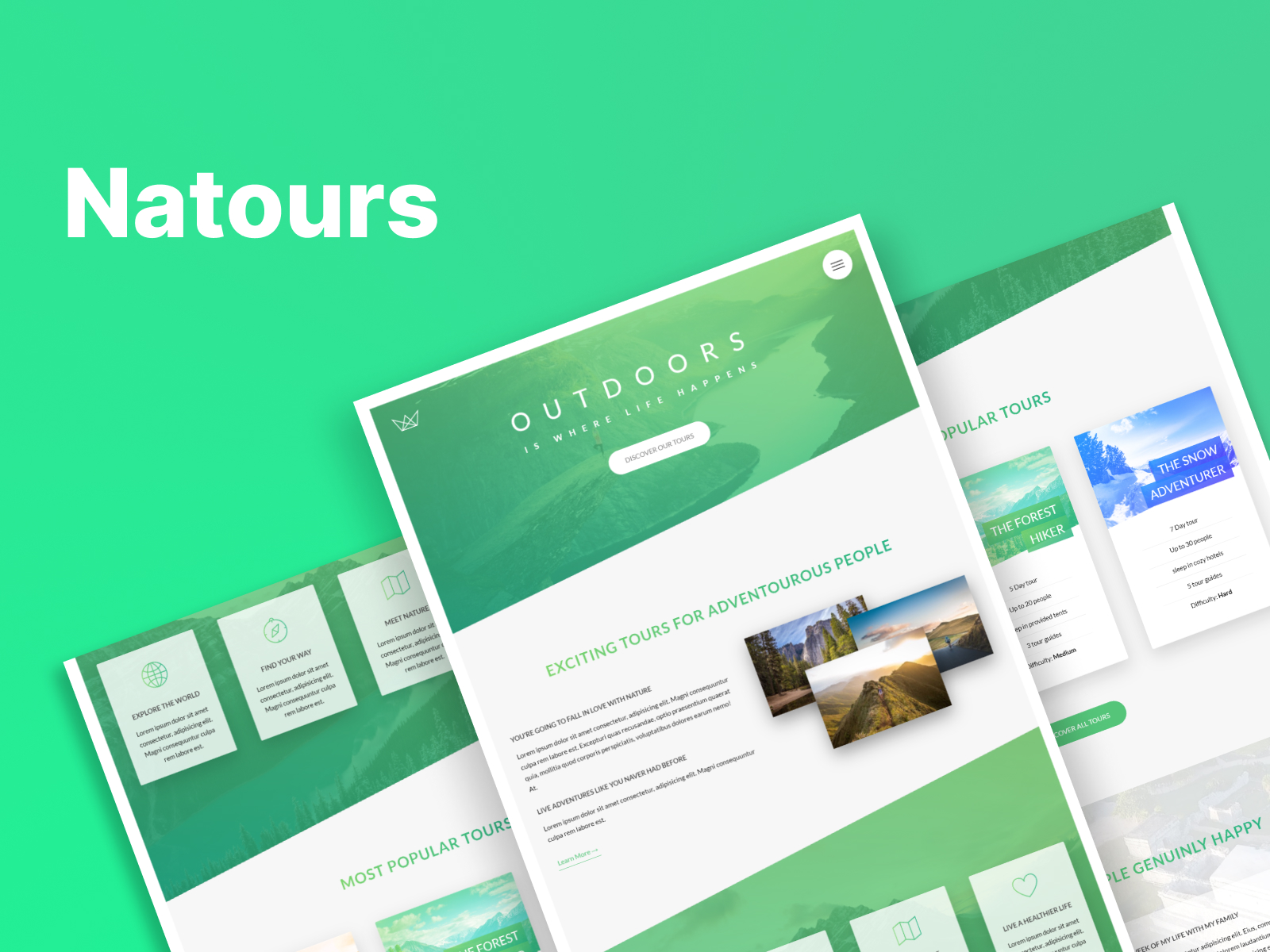 A mockup of a project