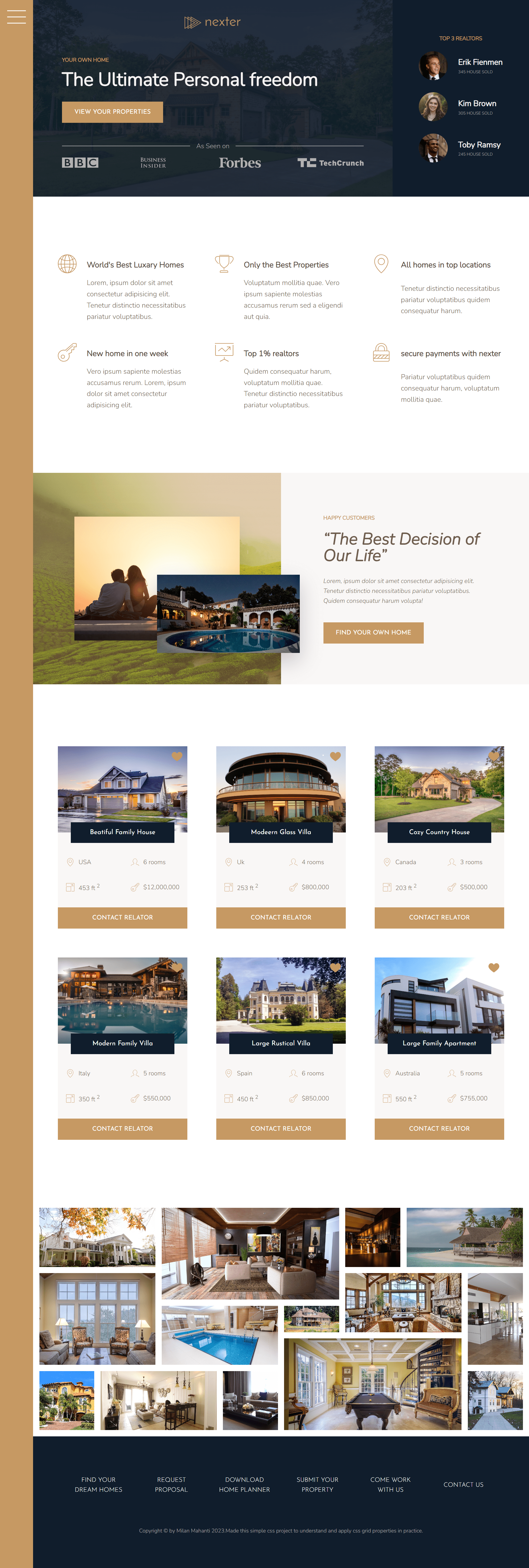 A screenshot of web page