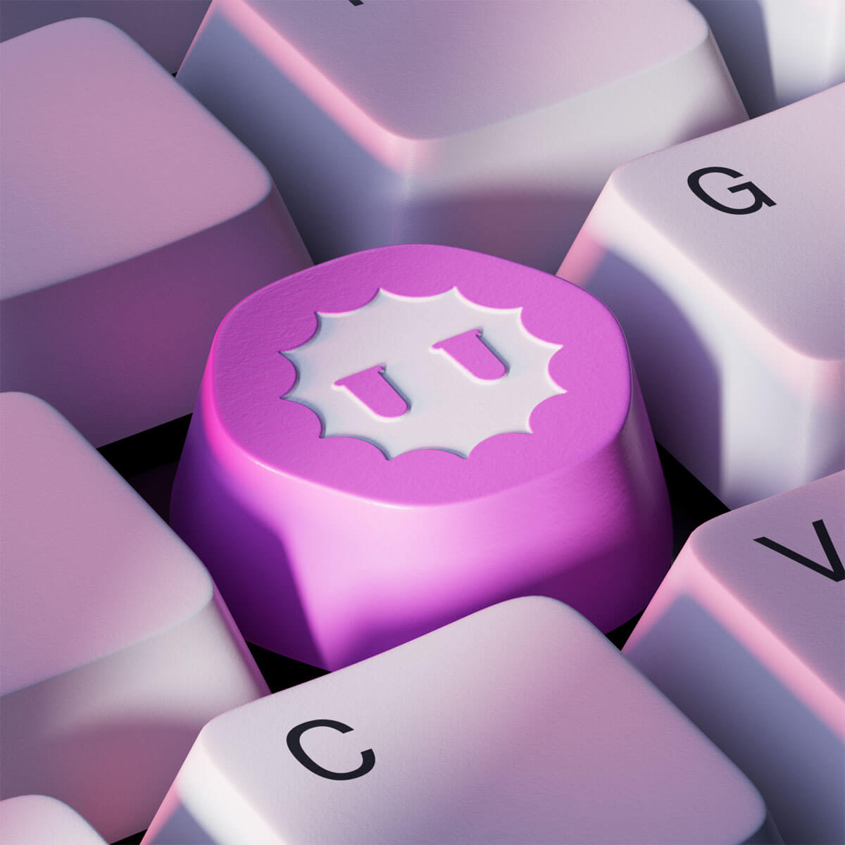 Fellowkids character key cap designed by Studio Kiln as part of their Fellowkids rebrand / brand identity.
