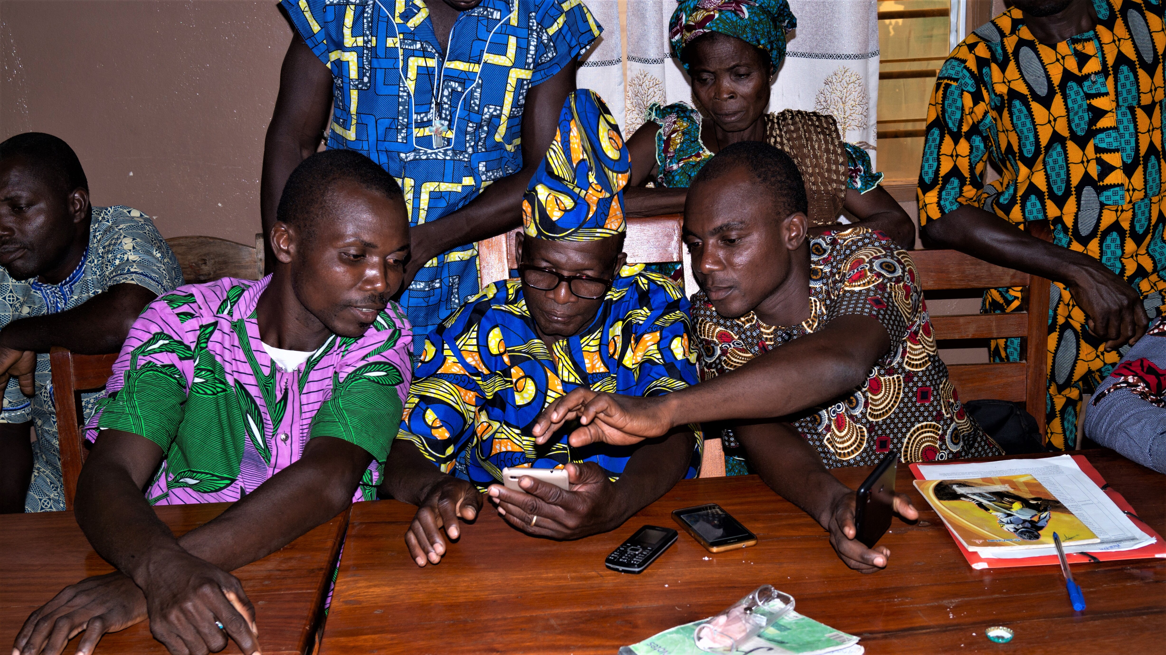 Representatives of the different cooperatives undergoing training in digital collection of SRP standard data